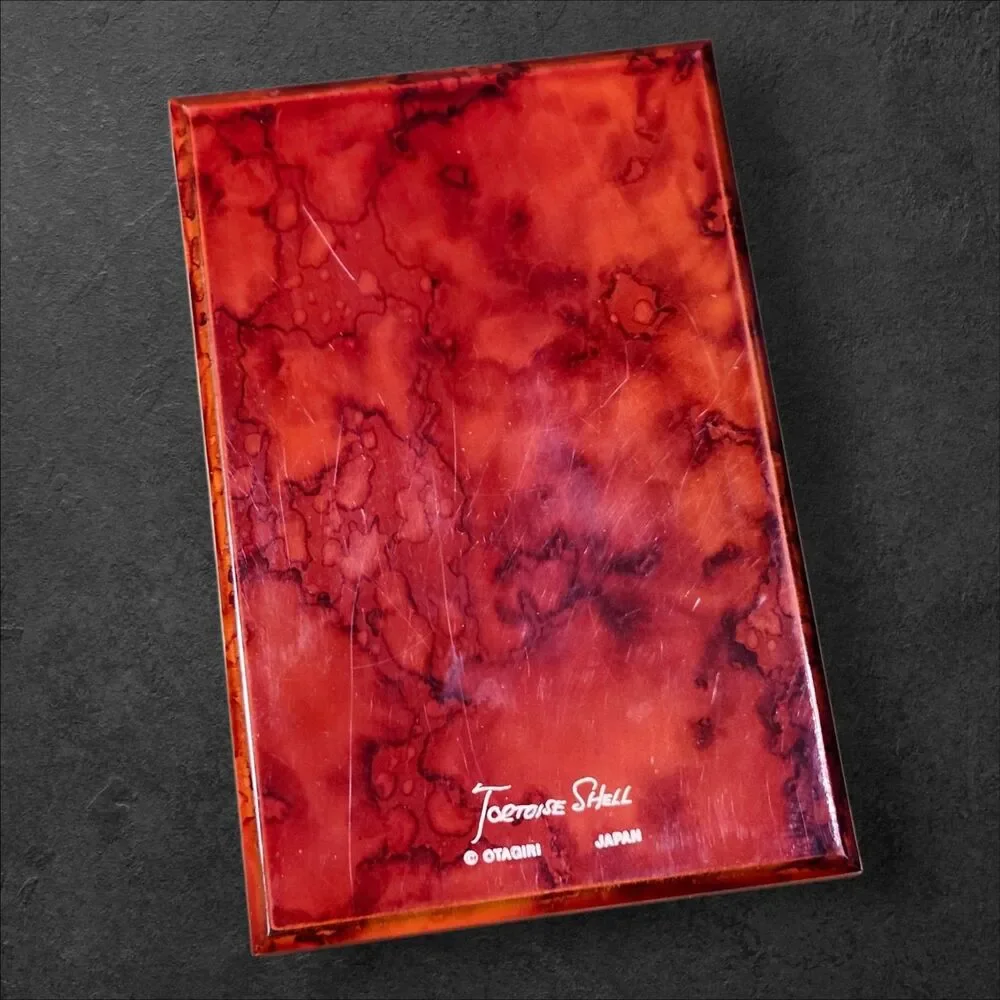 Vintage Otagiri Japan Faux Tortoise Shell Address Book Lacquerware Mid Century